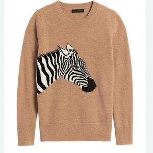 Banana Republic Tan Zebra Sweater | Size M